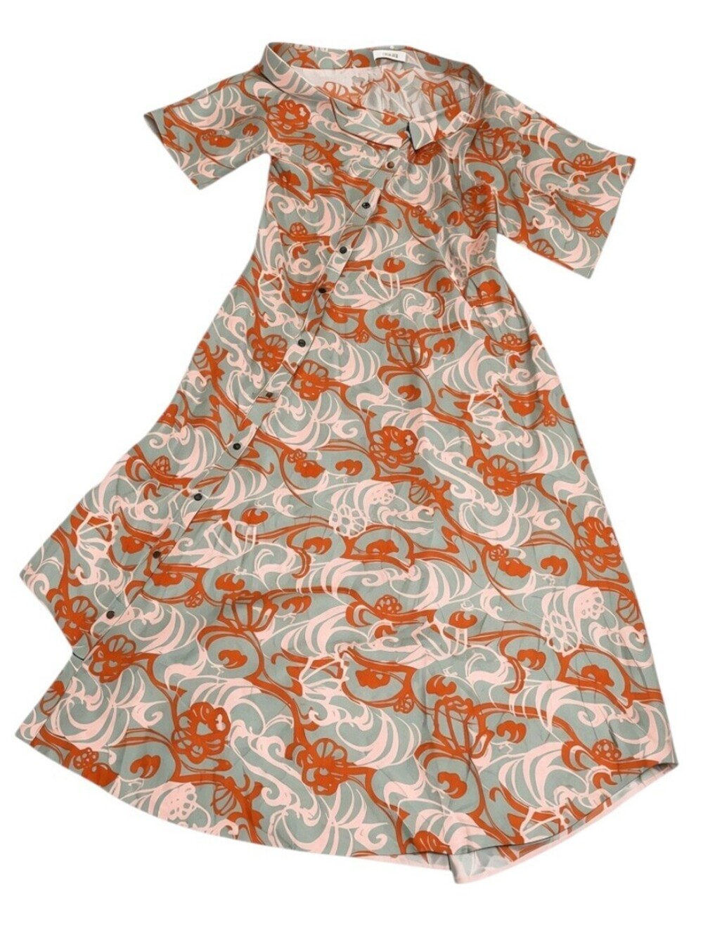 ADEAM Asymmetrical Holiday Party Dress L 100% Silk Floral Dress NWT $1050 MSRP